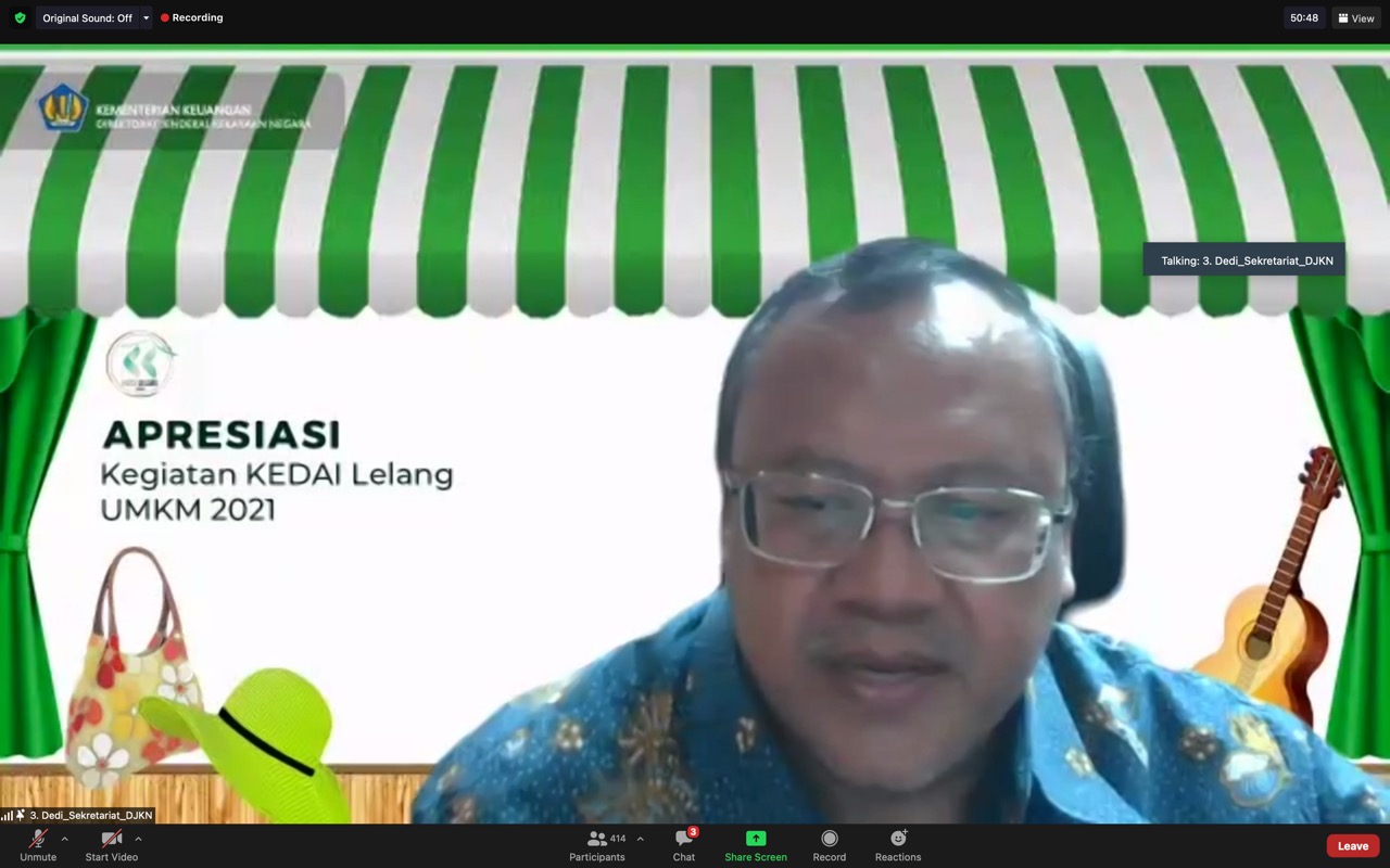 Apresiasi Kedai Lelang UMKM, Sesditjen KN : Belanja Produk UMKM Kini Bisa Melalui Kedai Lelang 