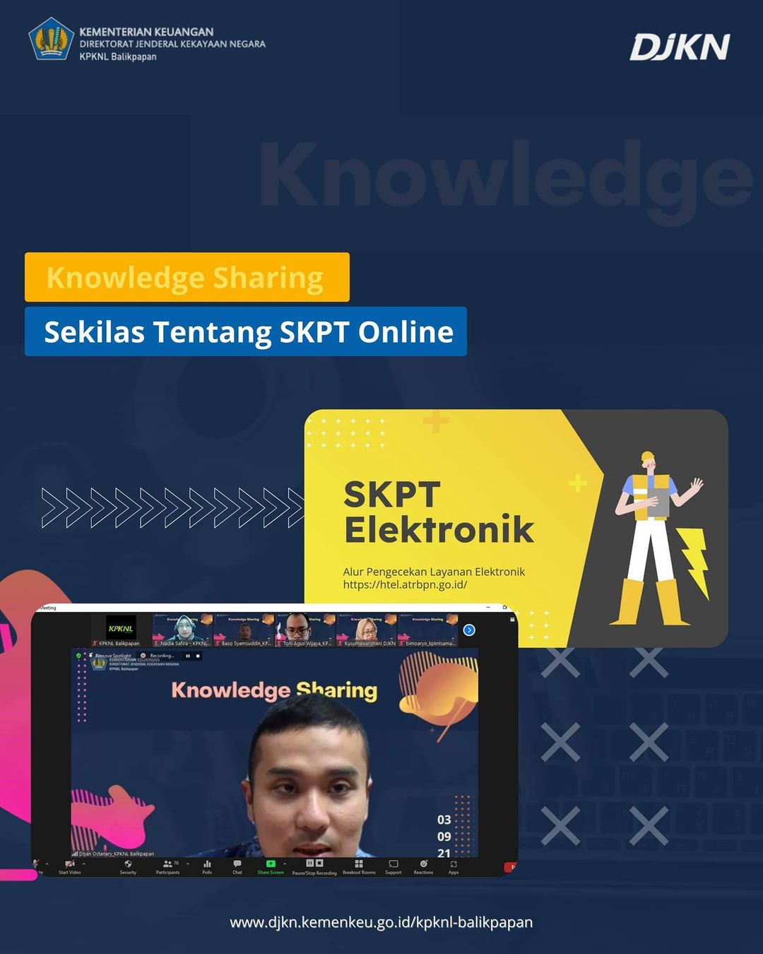 Berbagi Pengetahuan Melalui Knowledge Sharing, KPKNL Balikpapan Bahas SKPT Online
