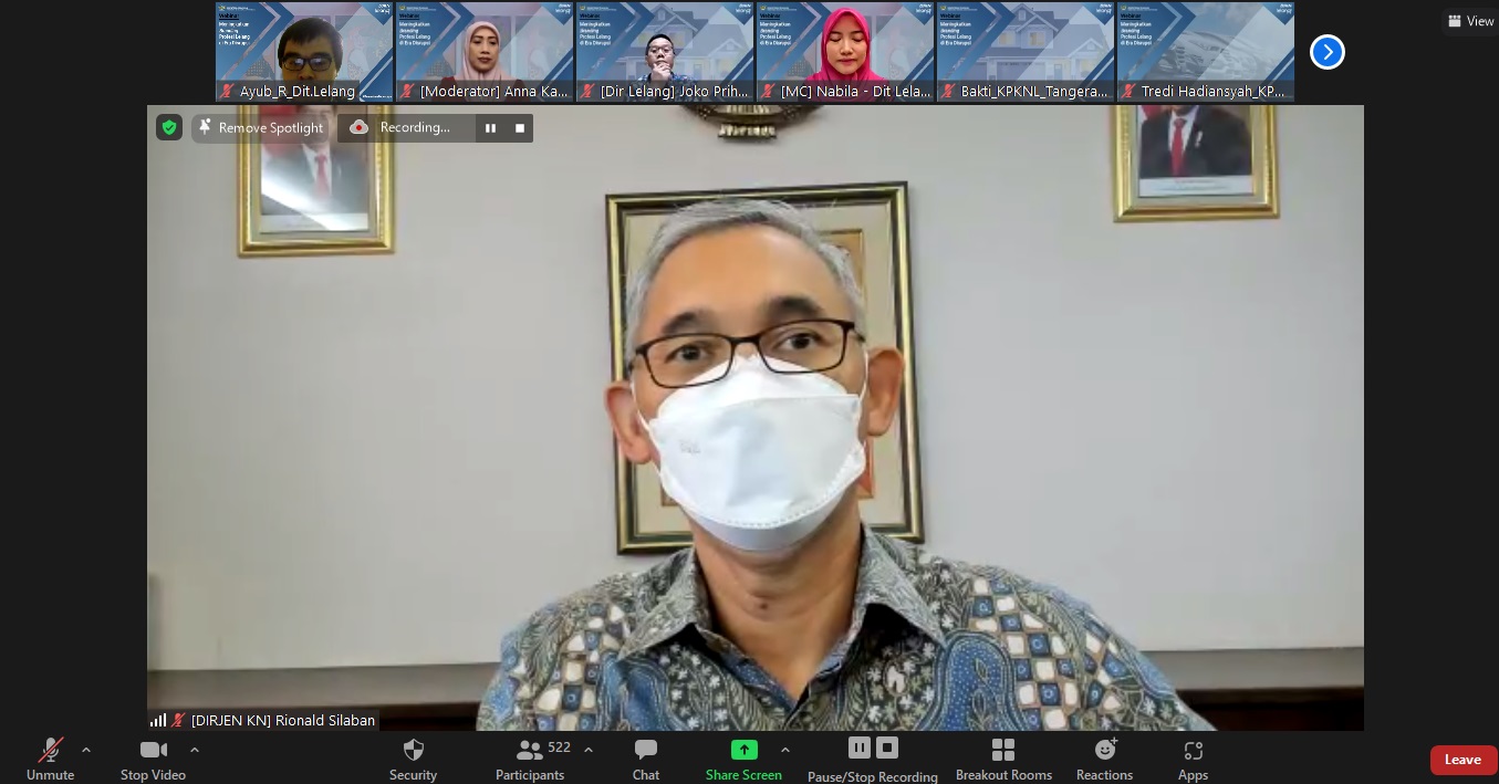 Dirjen KN Resmikan Pembukaan Penerimaan Calon Pejabat Lelang Kelas II