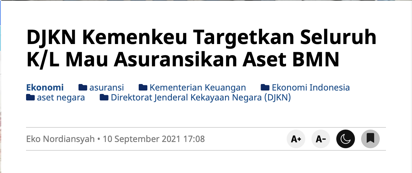 DJKN Kemenkeu Targetkan Seluruh K/L Mau Asuransikan Aset BMN