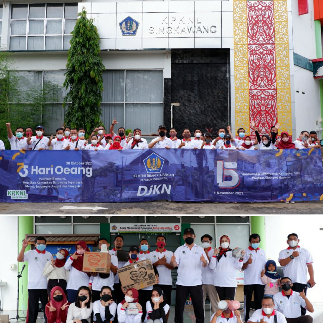 Perayaan HUT DJKN dan HORI Tahun 2021 di KPKNL Singkawang