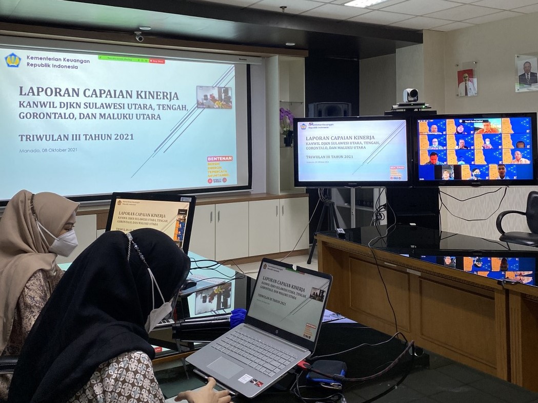 Evaluasi Kinerja melalui DKO Triwulan IIII 2021, Kanwil DJKN Suluttengomalut Bahas Strategi Optimalisasi PNBP dan Pengelolaan Anggaran