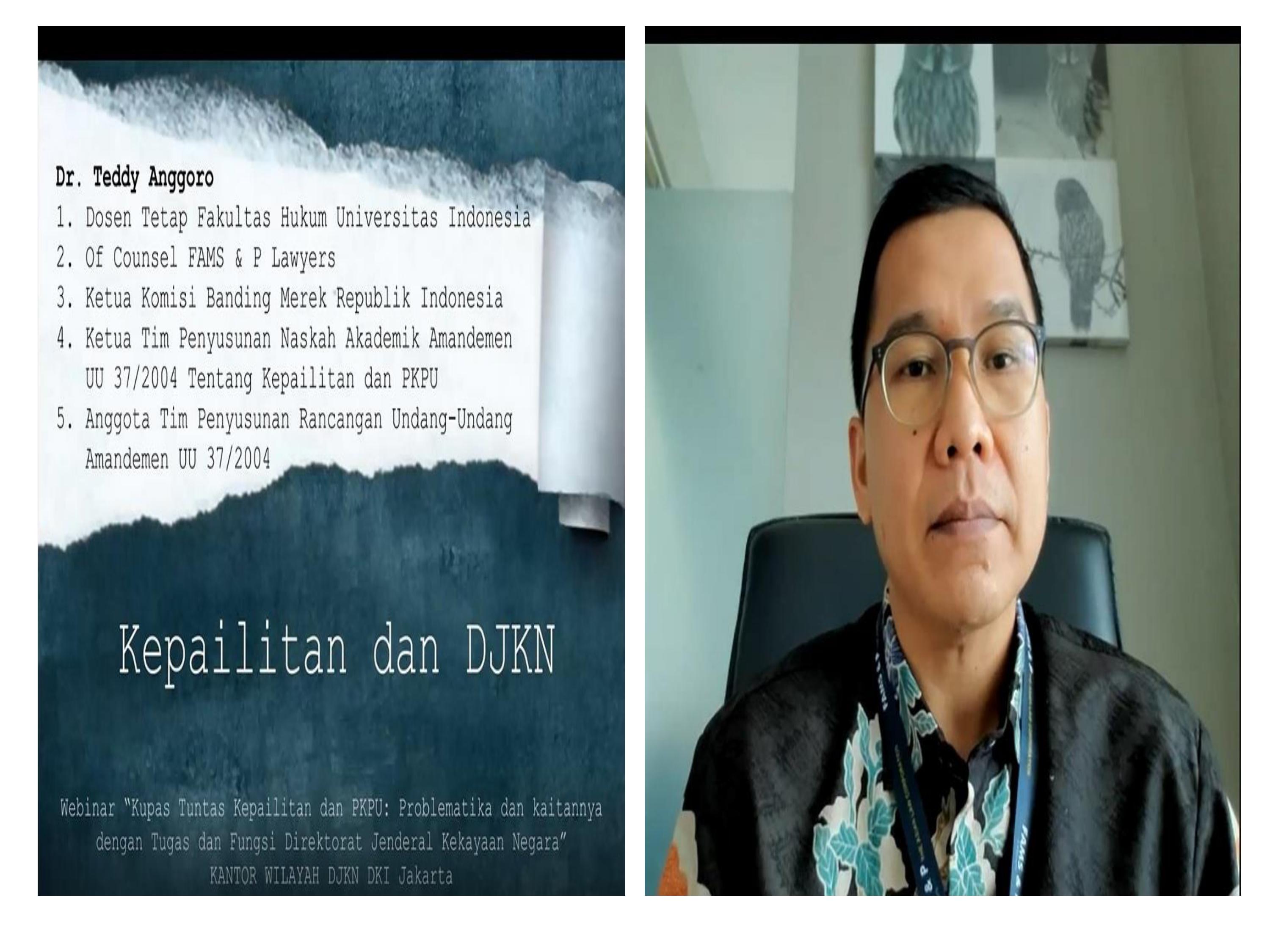 Tingkatkan Skills Penangan Perkara, Kanwil DJKN Jakarta Adakan Webinar Kepailitan dan PKPU 