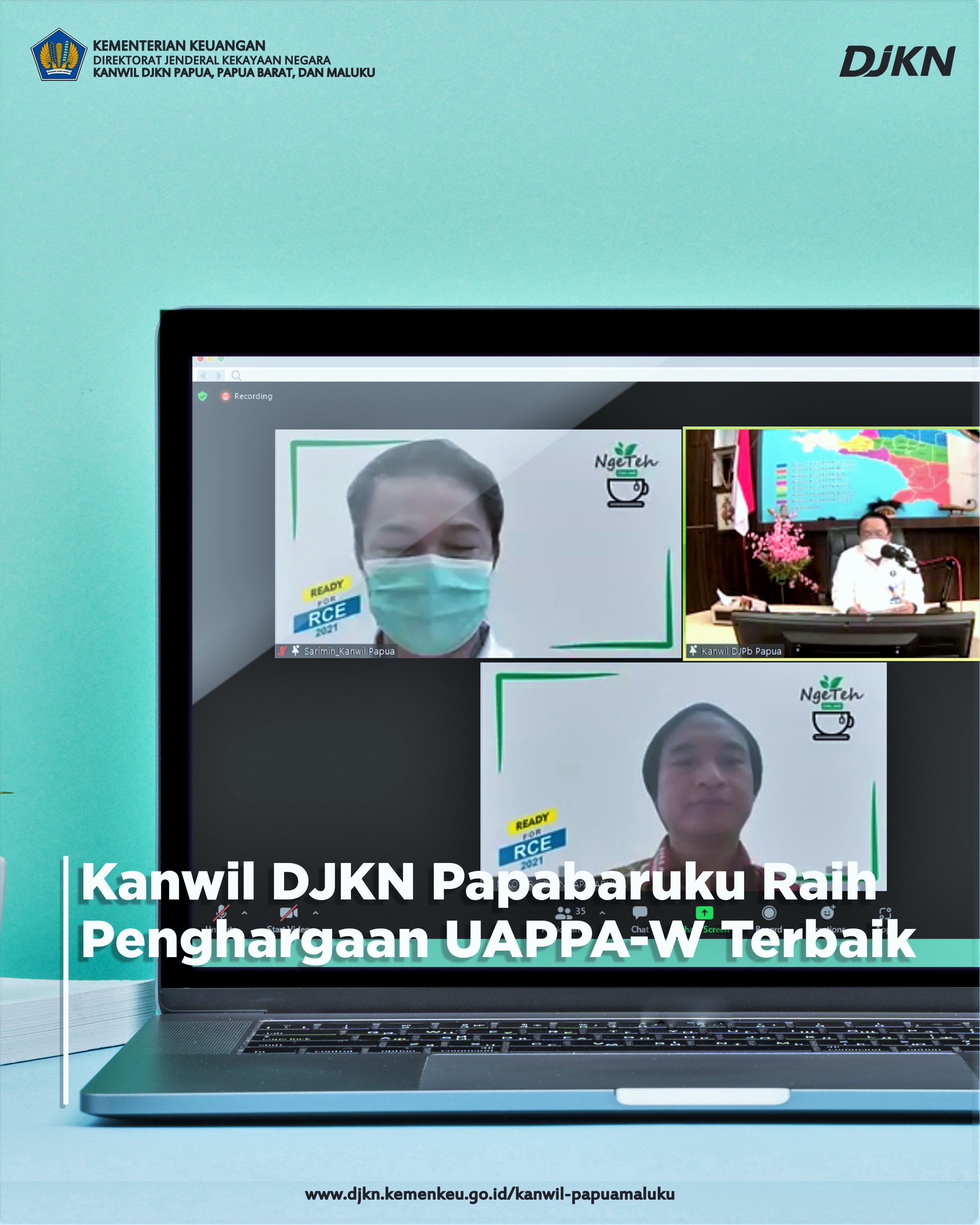 Kanwil DJKN Papabaruku Raih Penghargaan Sebagai UAPPA-W Terbaik Tahun 2021 Provinsi Papua