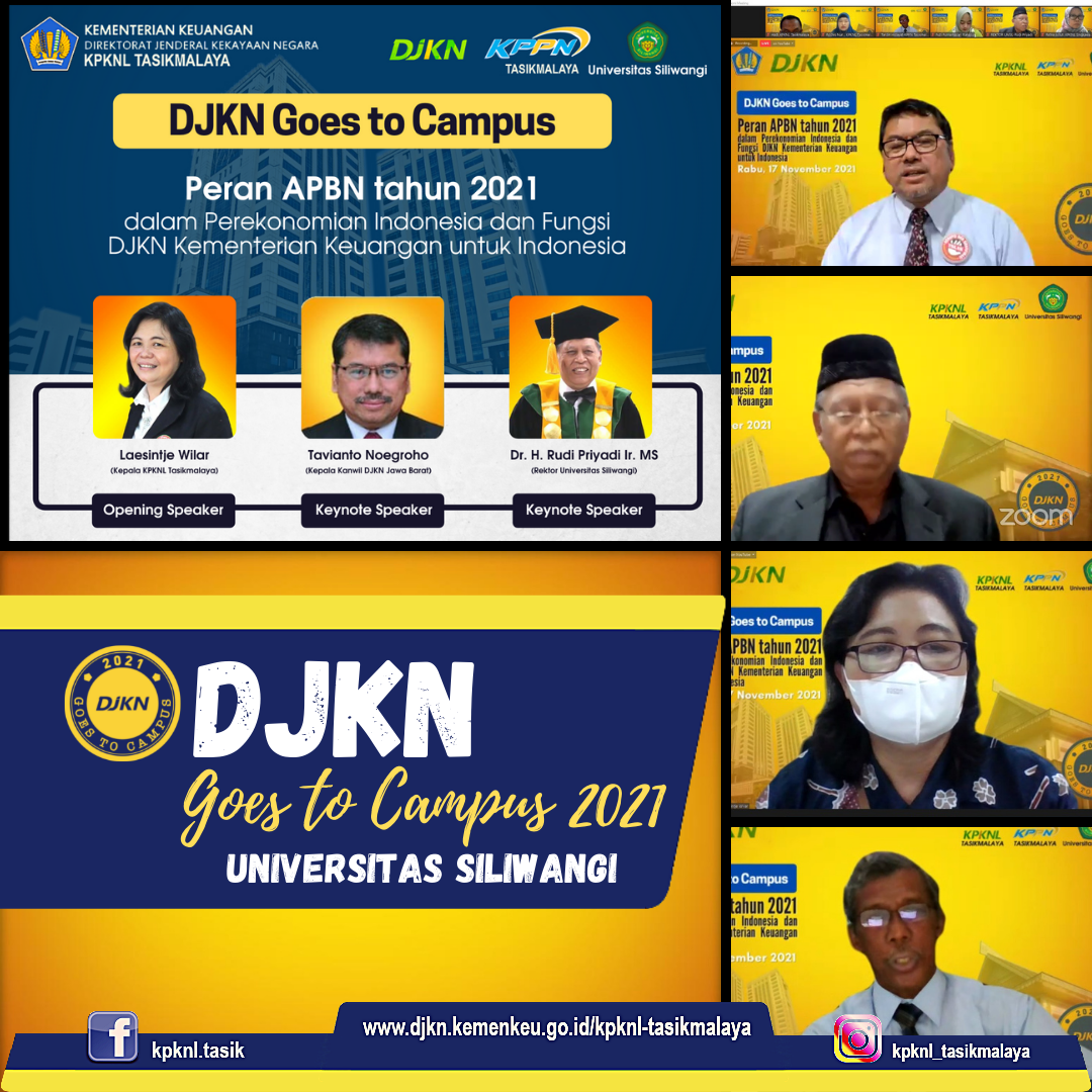 Edukasi APBN, KPKNL Tasikmalaya, KPPN Tasikmalaya dan UNSIL Selenggarakan DJKN Goes to Campus 2021