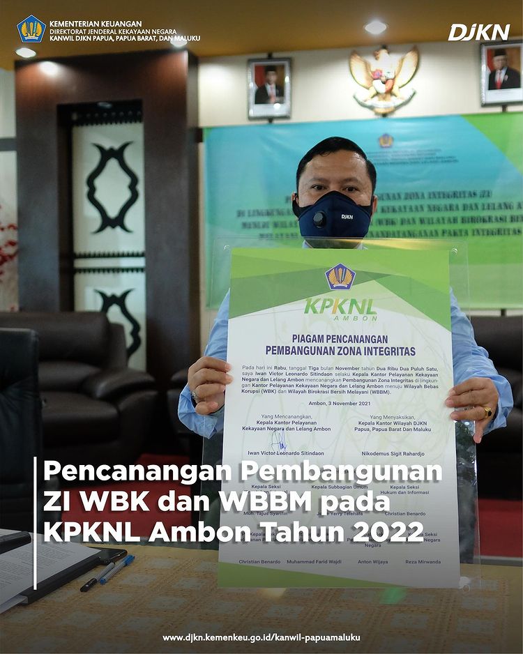 Kegiatan Pencanangan KPKNL Ambon Menuju ZI WBK dan WBBM Tahun 2022