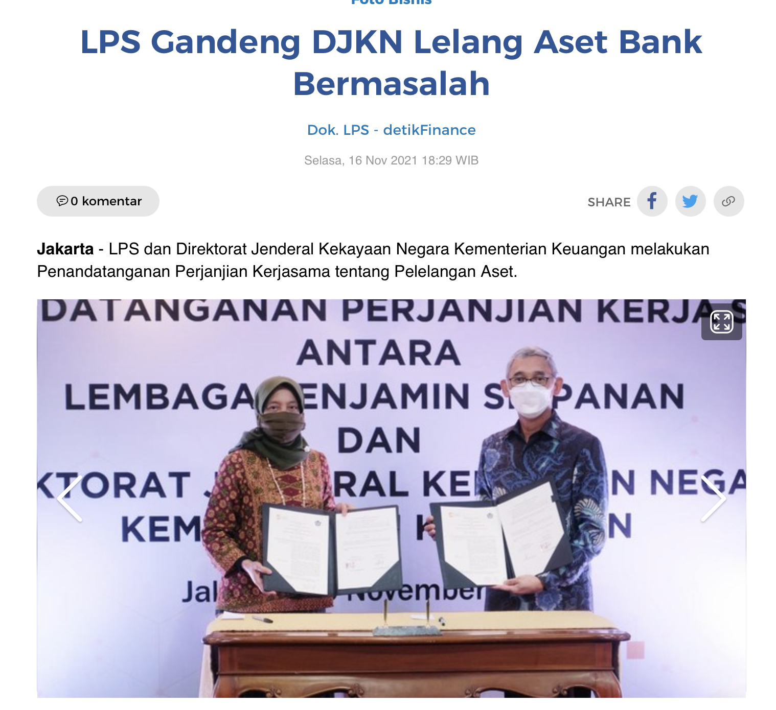 LPS Gandeng DJKN Lelang Aset Bank Bermasalah