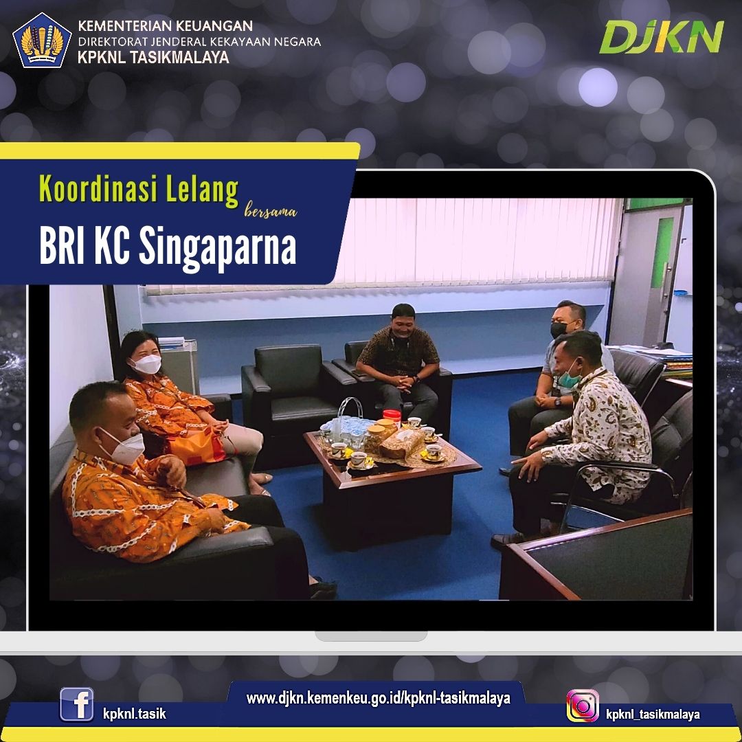 Menyambut 114 tahun Vendu Reglement, KPKNL Tasikmalaya koordinasi dengan BRI KC Singaparna