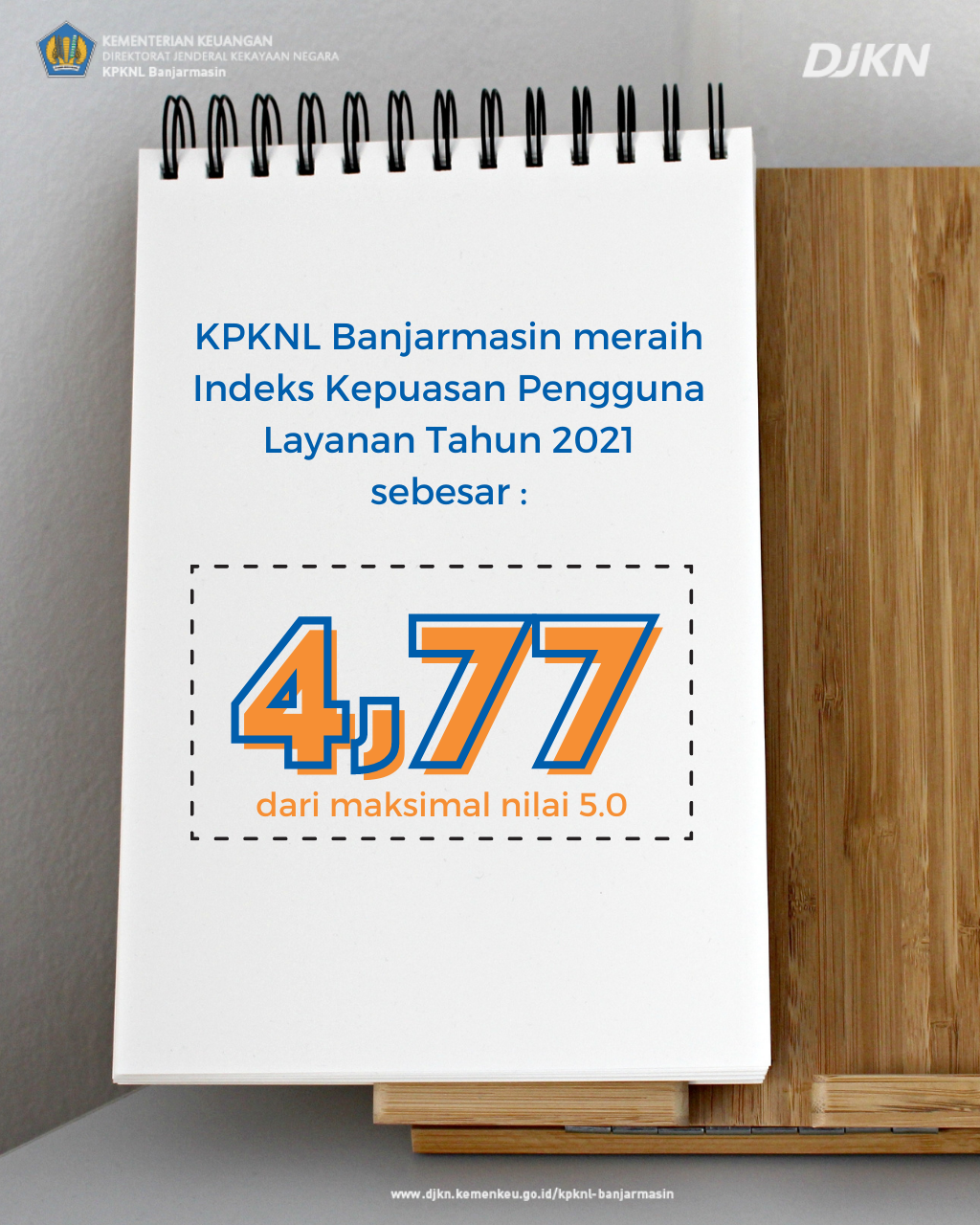 Nilai IKPL KPKNL Banjarmasin Tahun 2021 Lampaui Target 