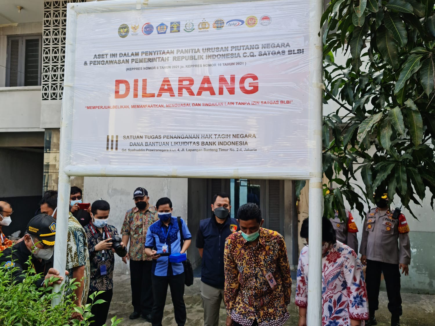 Satgas BLBI Kembali Lakukan Penyitaan Aset Barang Jaminan Obligor Santoso Sumali 