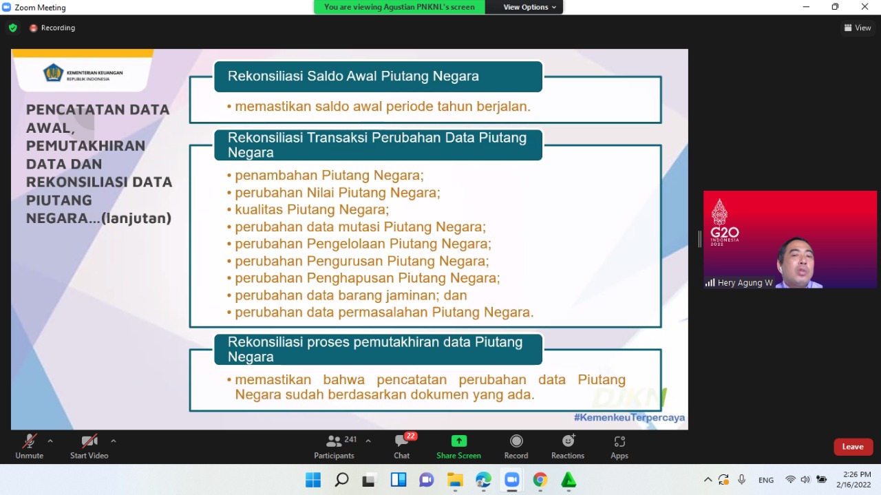 Direktorat PNKNL Sosialisasikan Regulasi Baru dan Fitur Baru FocusPN ke Kanwil dan KPKNL