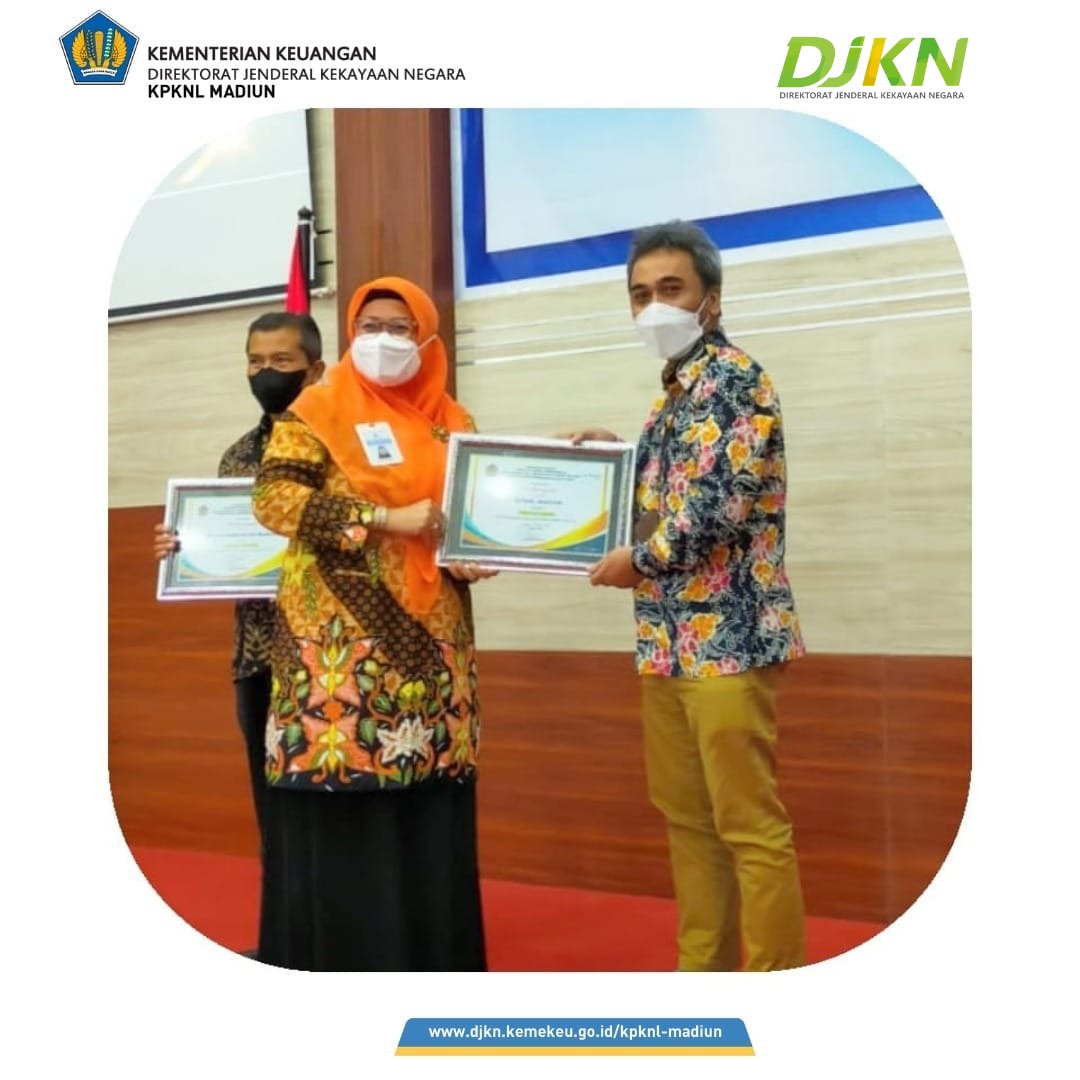 KPKNL Madiun Raih Penghargaan Tertib Penyampaian Laporan Saldo Rekening Satker Tahun 2021