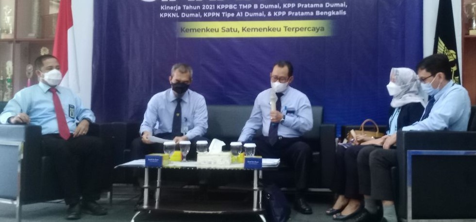 Realisasi Pendapatan 2021 Melampaui Target, Unit Eselon I Kemenkeu Dumai dan Bengkalis