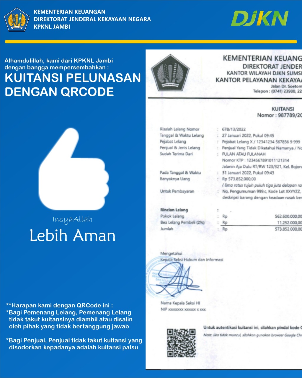 BISAKAH KWITANSI LELANG BERBENTUK DIGITAL?