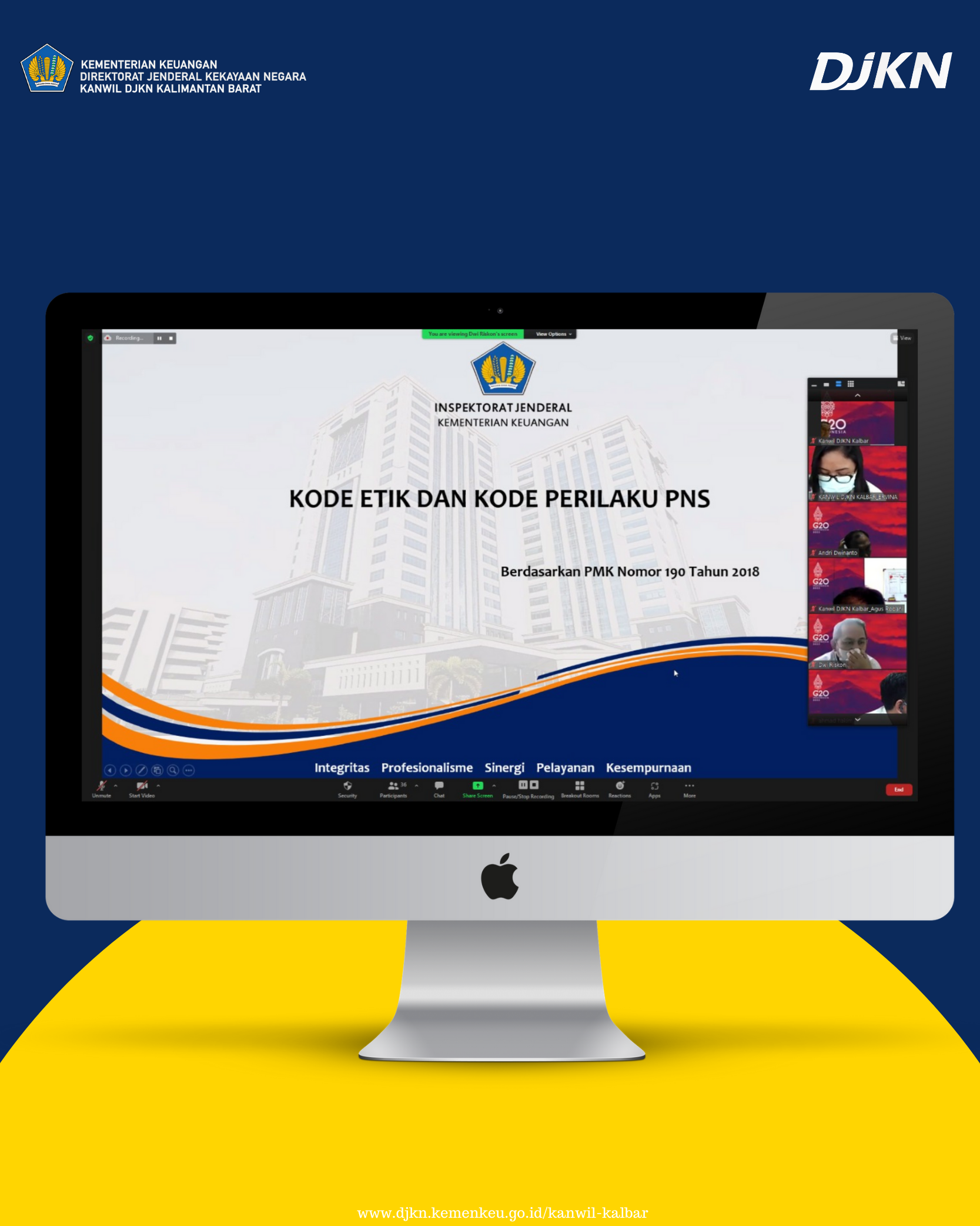 Sosialisasi Kode Etik dan Kode Perilaku PNS dalam  Nilai-Nilai Kementerian Keuangan