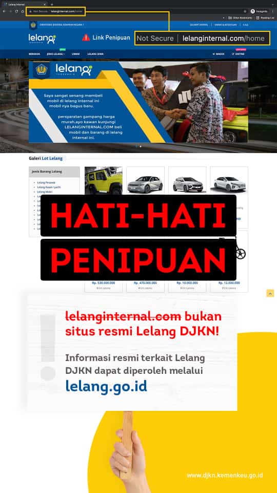 AWAS, PENIPUAN LELANG SEMAKIN CANGGIH