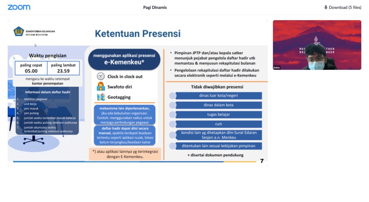 Sosialisasi PMK Hari dan Jam Kerja dan KMK Displin PNS untuk Penegakkan Ketaatan Disiplin, Kode Etik dan Perilaku Pegawai