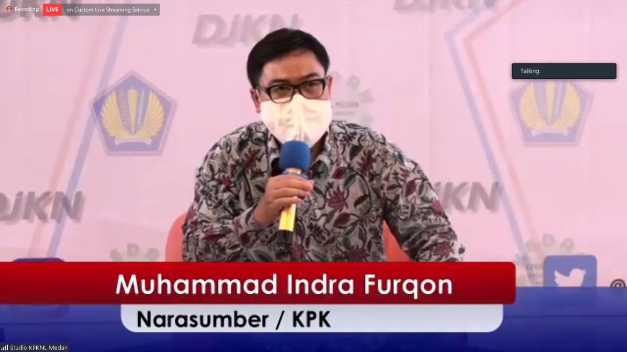 Gelar Webinar Antikorupsi, KPKNL Medan Berkomitmen Membangun ZI-WBK