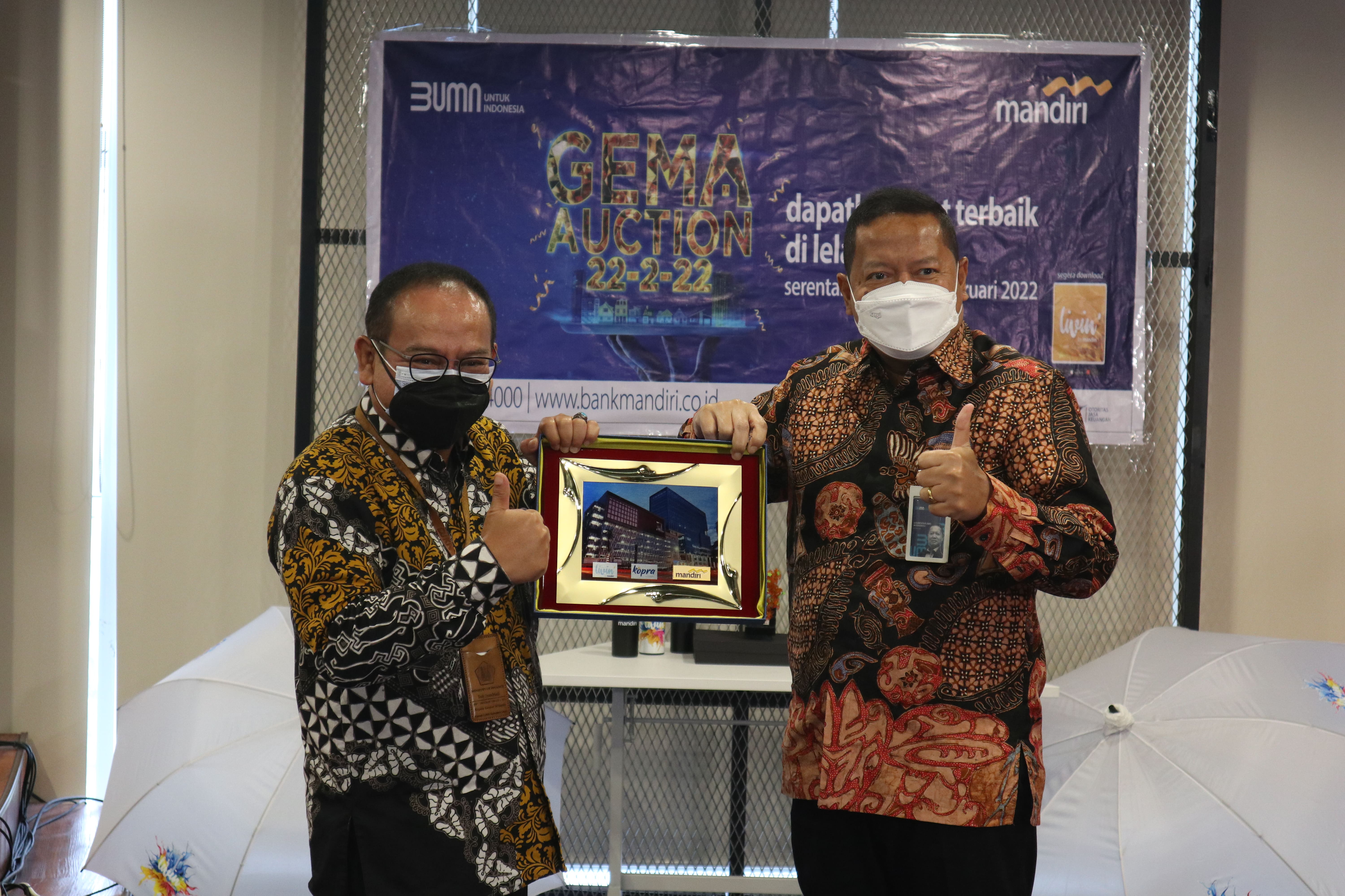 Sinergi Dengan Bank Mandiri Region I, Kanwil DJKN Sumatera Utara Turut Sukseskan Gema Auction Mandiri 22-02-2022
