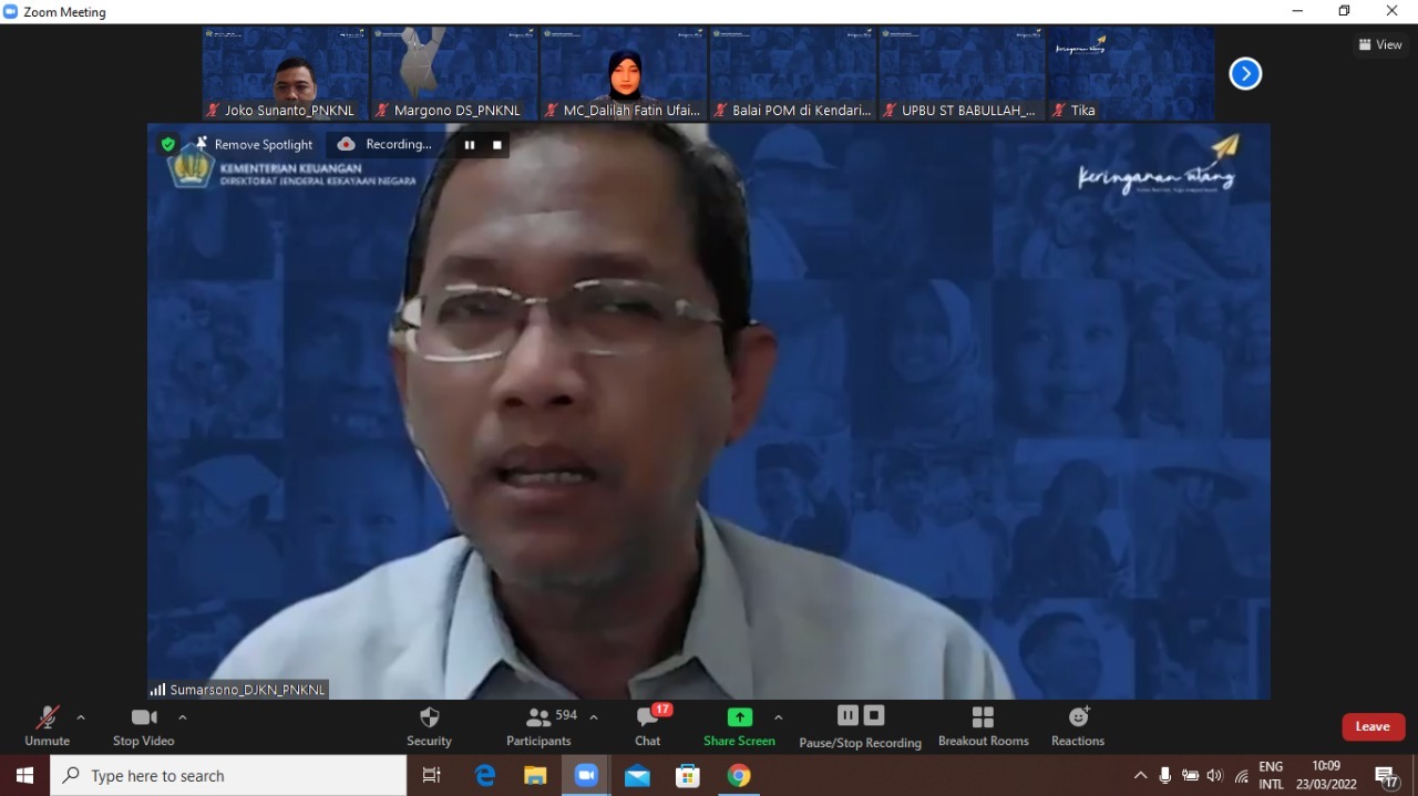 Lakukan Joint Program, DJKN Sosialisasikan Crash Program Keringanan Utang 2022 kepada Kementerian/Lembaga