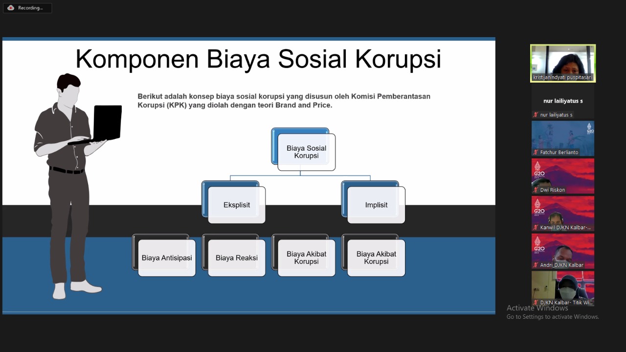 WUJUDKAN BUDAYA ANTI KORUPSI DI LINGKUNGAN KANWIL DJKN KALIMANTAN BARAT