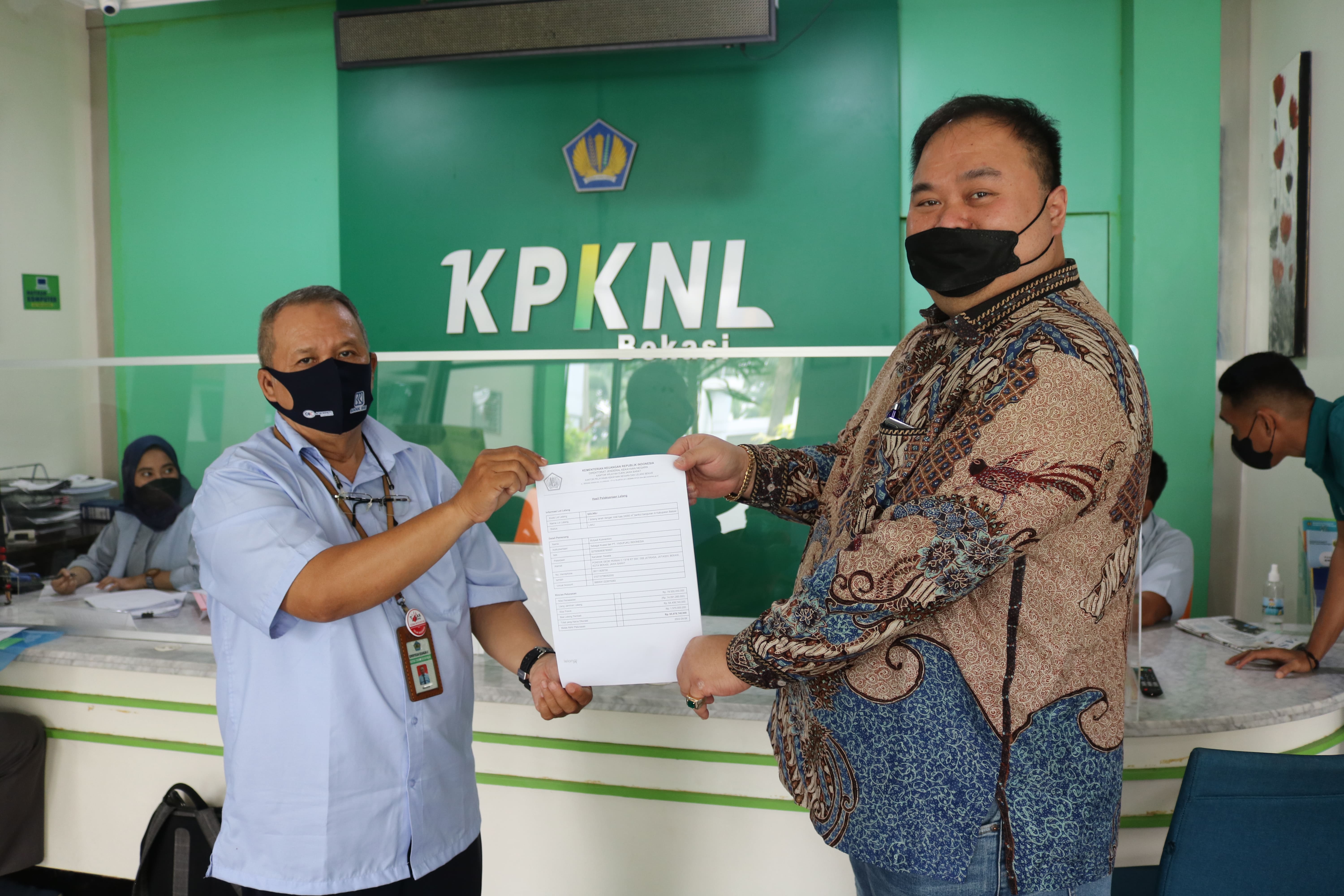 Lelang Harta Pailit, KPKNL Bekasi Berhasil Memperoleh Nilai Lelang 78 Miliar.