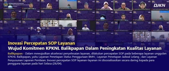 Inovasi Percepatan SOP Layanan, Wujud Komitmen KPKNL Balikpapan Dalam Peningkatan Kualitas Layanan