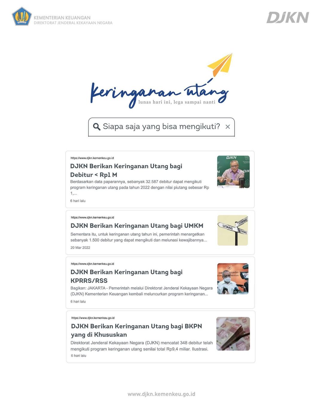 Program Keringanan Utang DJKN untuk Pasien Rumah Sakit dan Mahasiwa