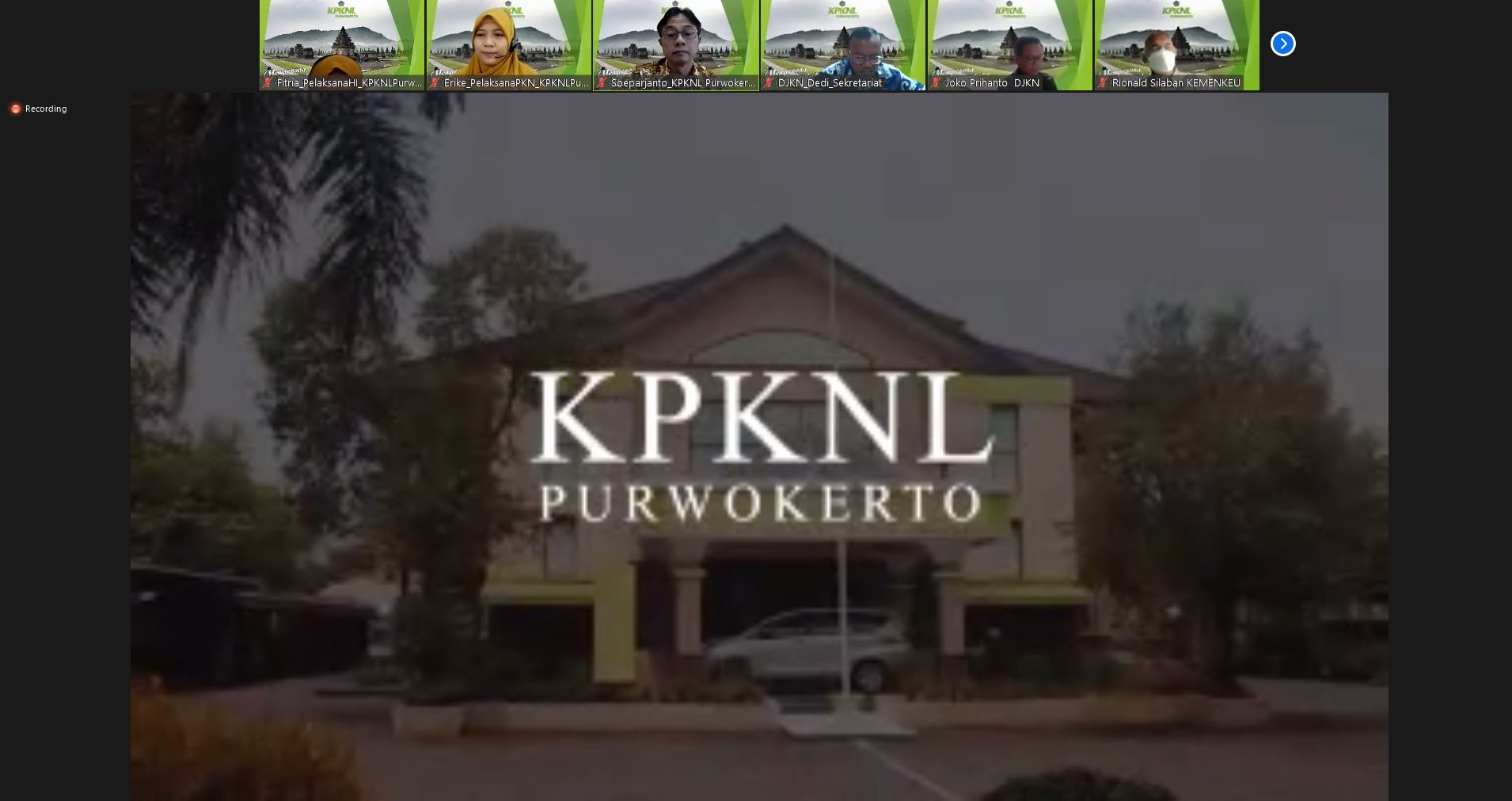 Serunya Bincang Ringan Secara Virtual KPKNL Purwokerto dengan Dirjen Kekayaan Negara