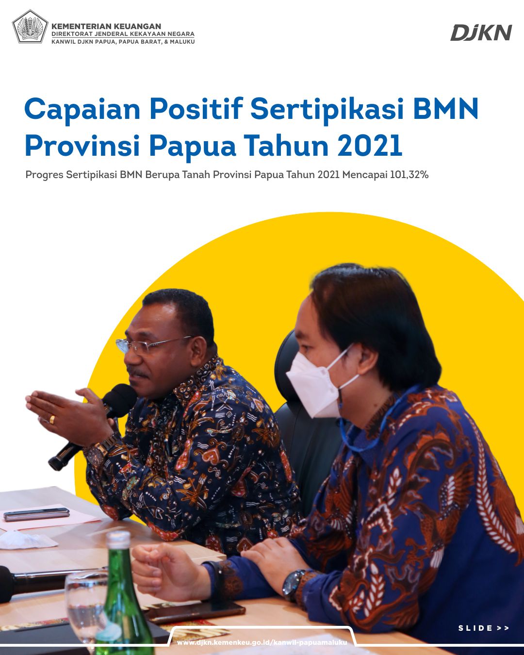 Sertipikasi BMN Provinsi Papua Tahun 2021 Mencapai 101,32 Persen