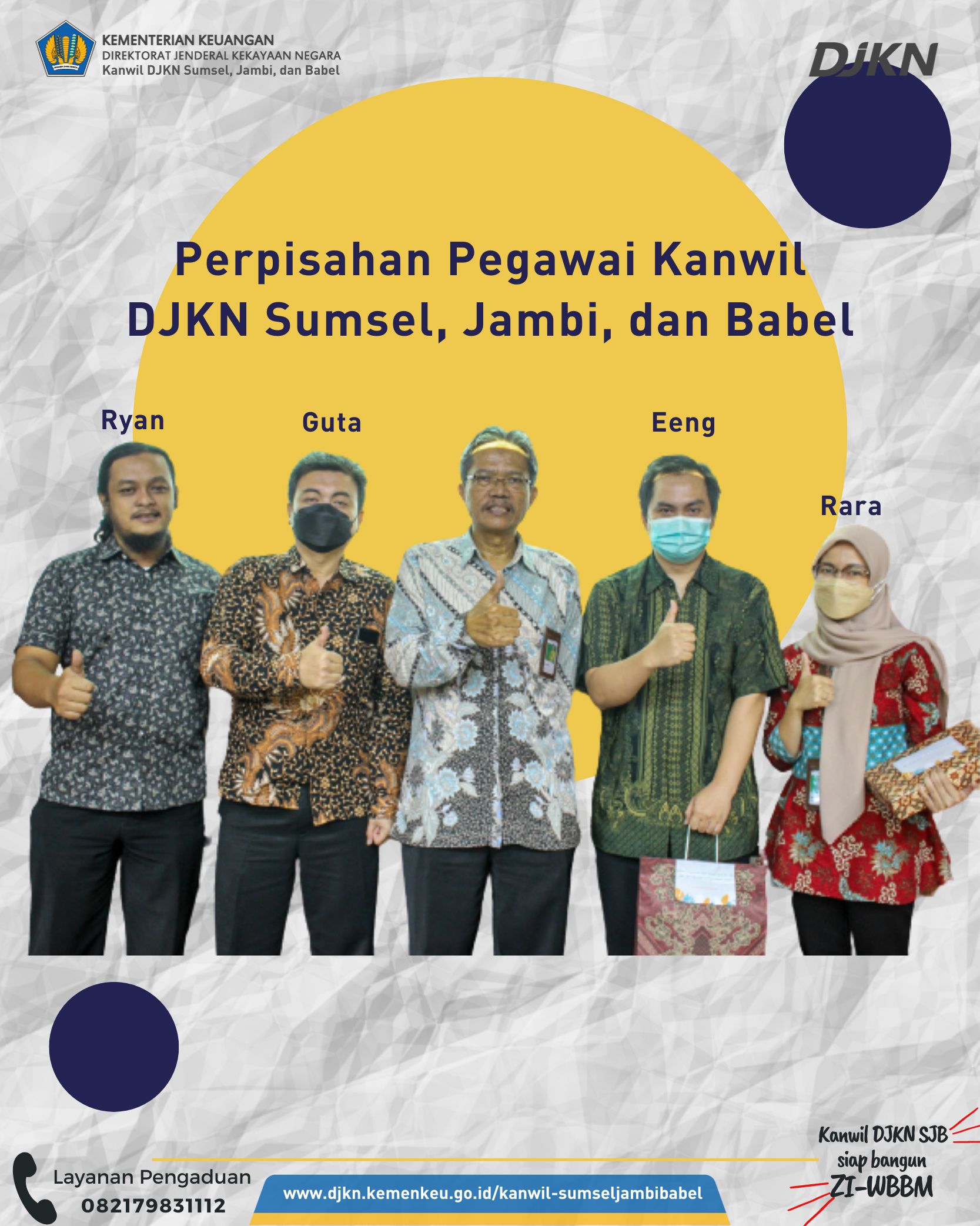 Perpisahan Pegawai Kanwil DJKN Sumsel, Jambi, dan Babel