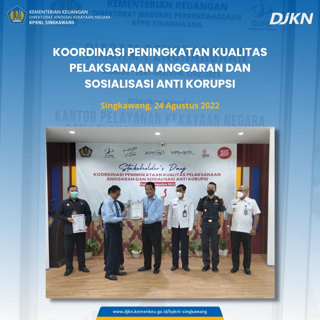 KPKNL Singkawang Raih Penghargaan Implementasi IKPA Terbaik