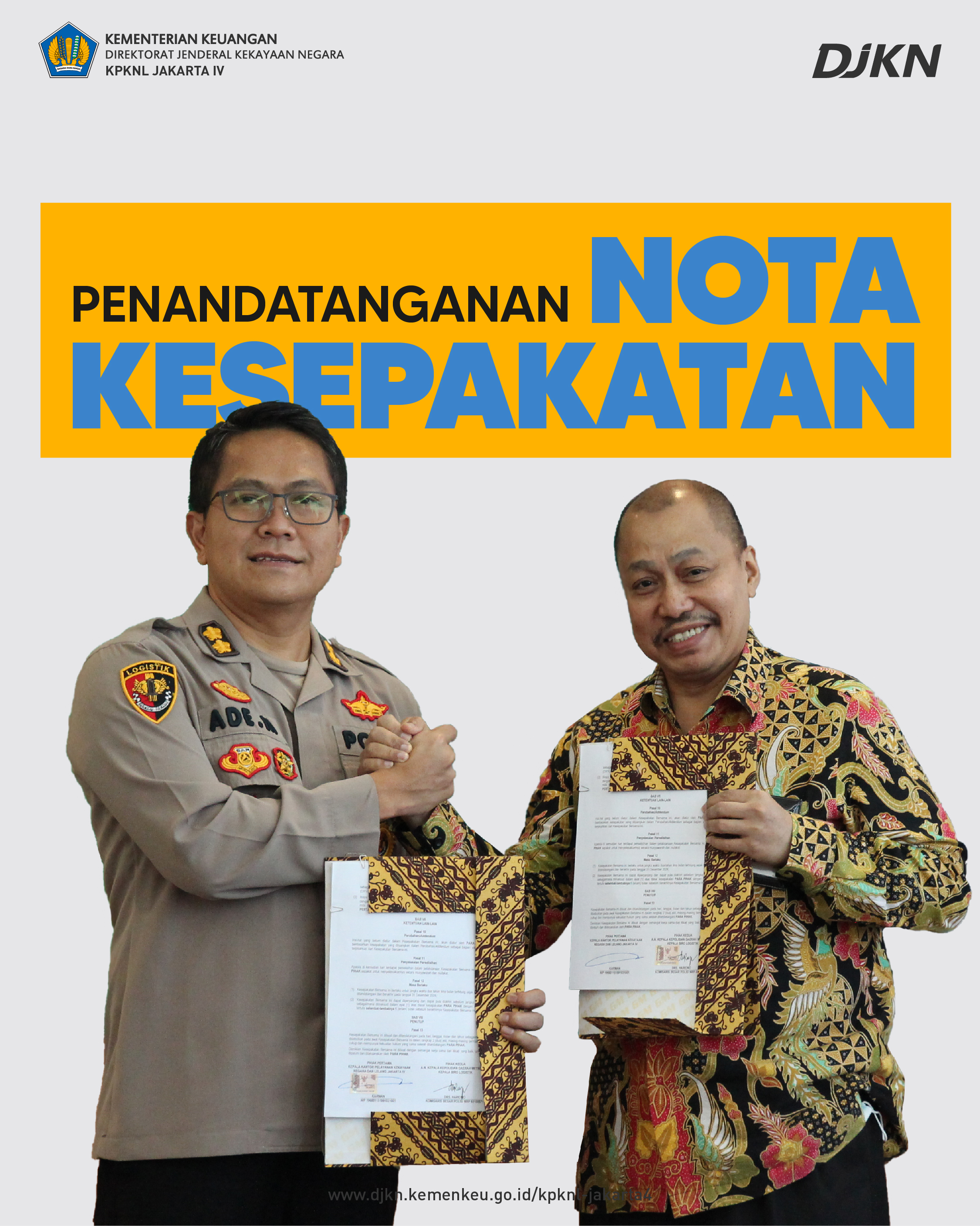 Penandatanganan Nota Kesepakatan dengan Polda Metro Jaya, Sebuah Integrasi Layanan dari KPKNL Jakarta IV