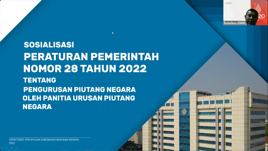Sharing Session PP No.28 Tahun 2022 tentang Pengurusan Piutang Negara oleh Panitia Urusan Piutang Negara