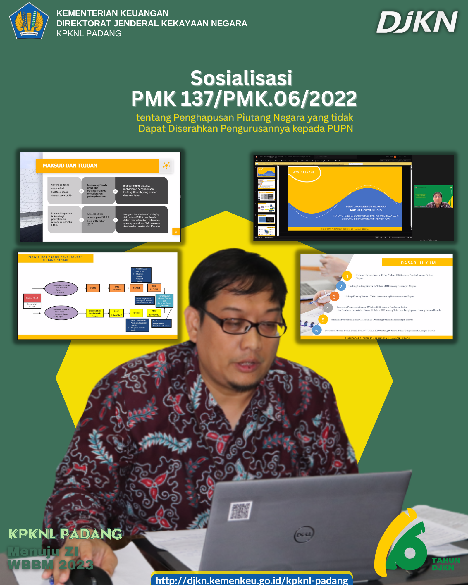 Sosialisasi PMK 137/PMK.06/2022 tentang Penghapusan Piutang Daerah yang Tidak Dapat Diserahkan Pengurusannya kepada PUPN