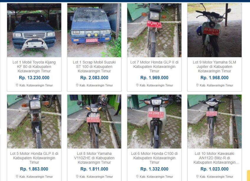 KPKNL Pangkalan Bun Akan Laksanakan Lelang BMN Kendaraan Roda Dua, Kendaraan Roda Empat dan Scrap Milik Kemenag Kotim