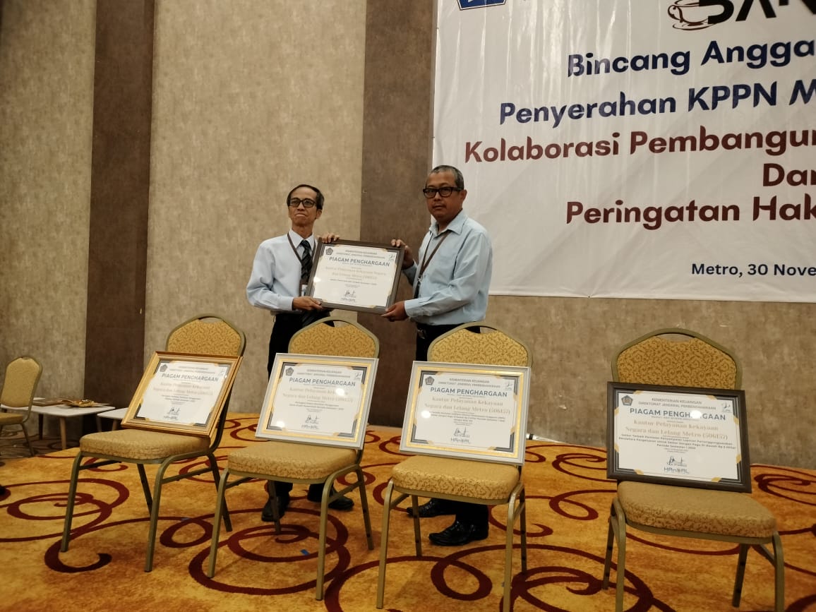 KPKNL Metro Raih Lima  Penghargaan  KPPN Metro Award 2022
