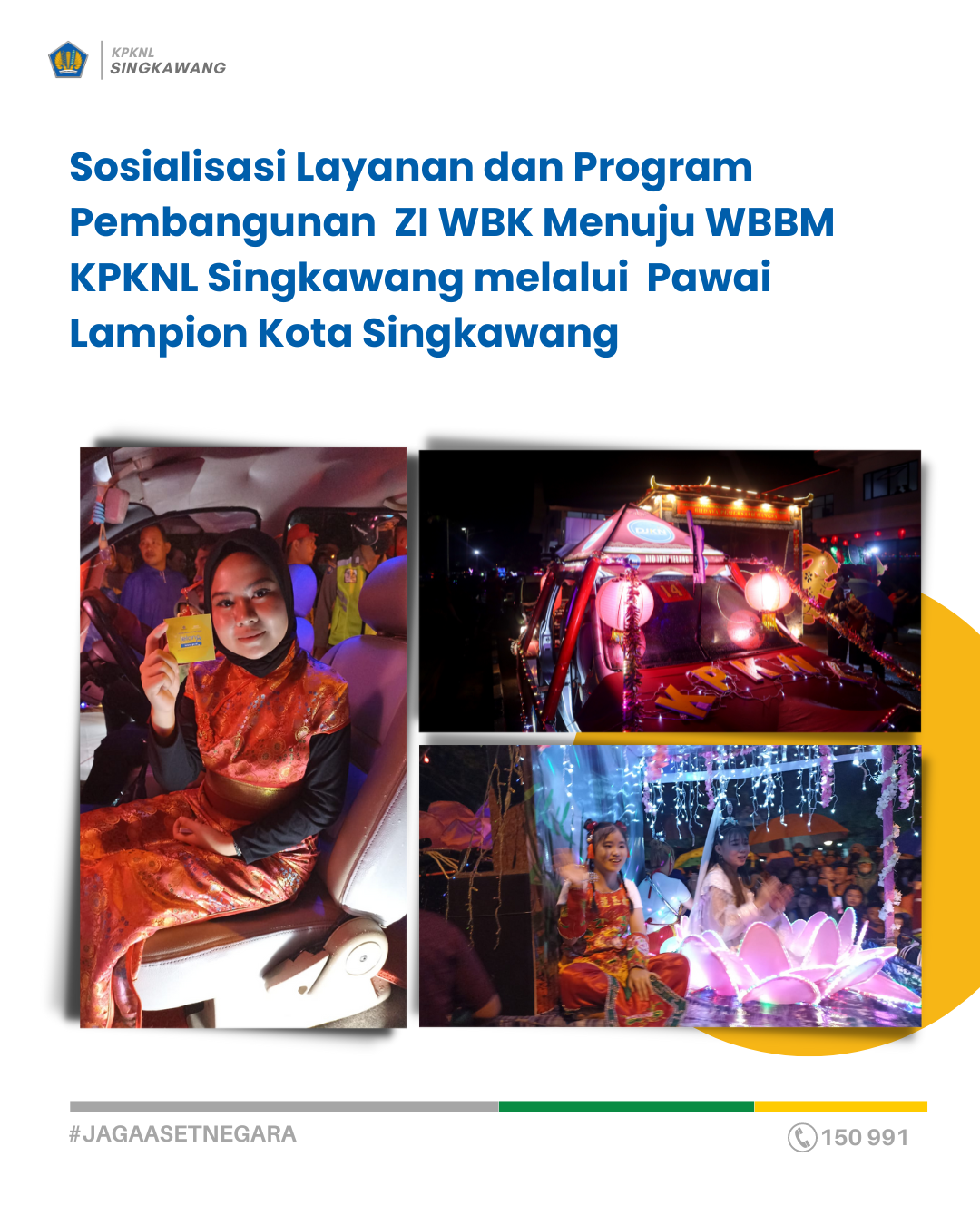 Public Campaign KPKNL Singkawang di Pawai Lampion