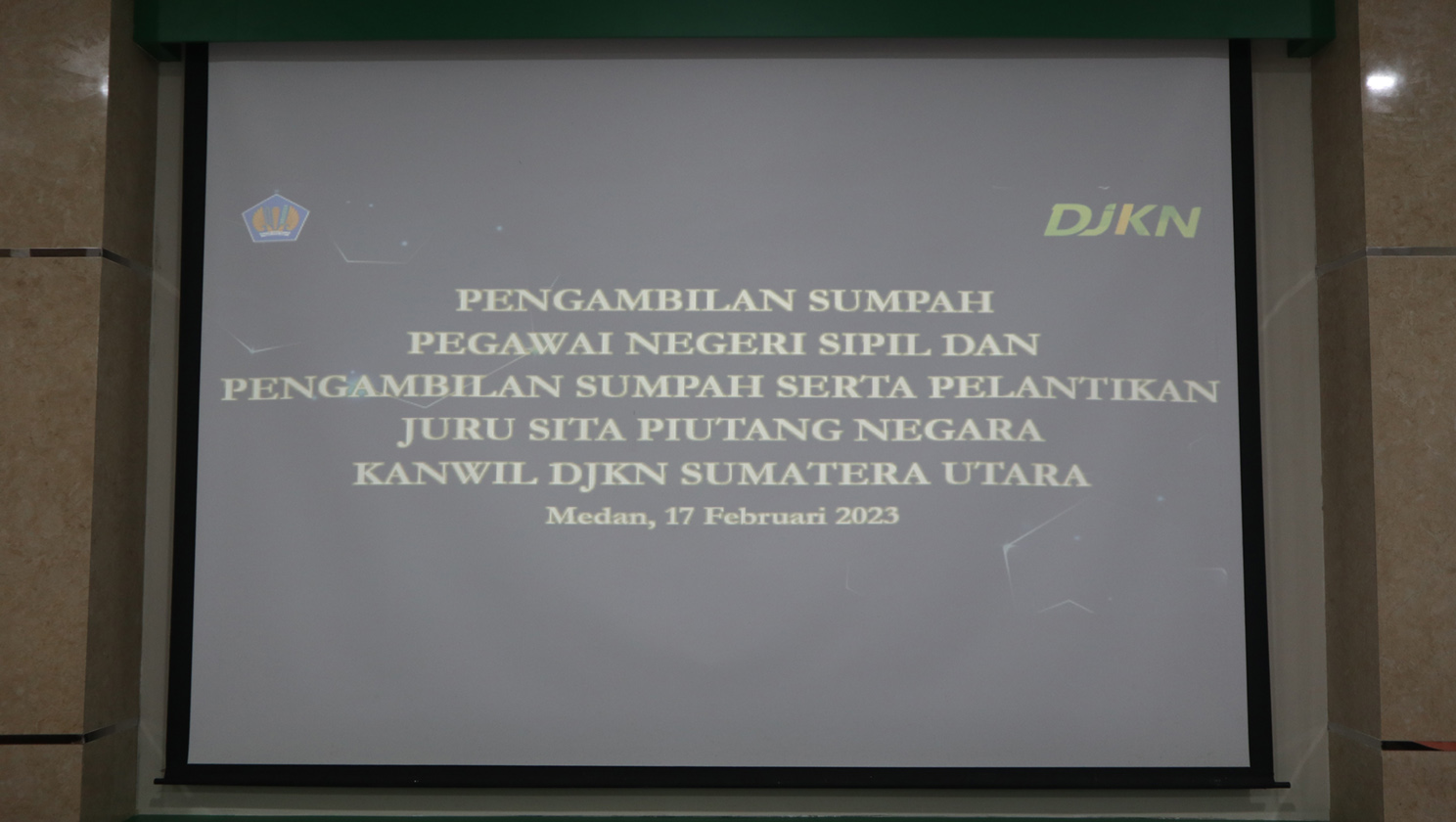 Pelantikan  PNS dan Juru Sita di Lingkungan Kanwil DJKN Sumatera Utara