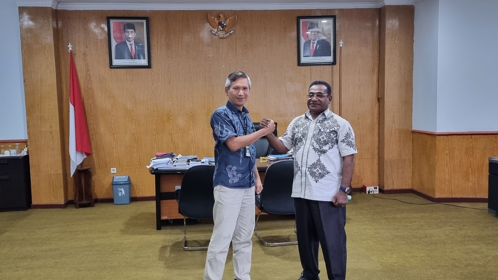 Kanwil ATR/BPN Papua bersama Kanwil DJKN Papua, Papua Barat, dan Maluku Siap Kawal Sertifikasi BMN Berupa Tanah TA 2023 di Provinsi Papua