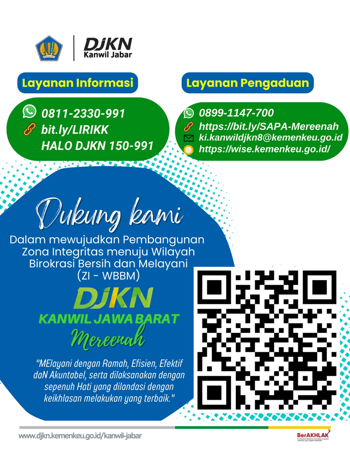 Layanan Virtual Kanwil DJKN Jawa Barat Melalui Chat Whatsapp