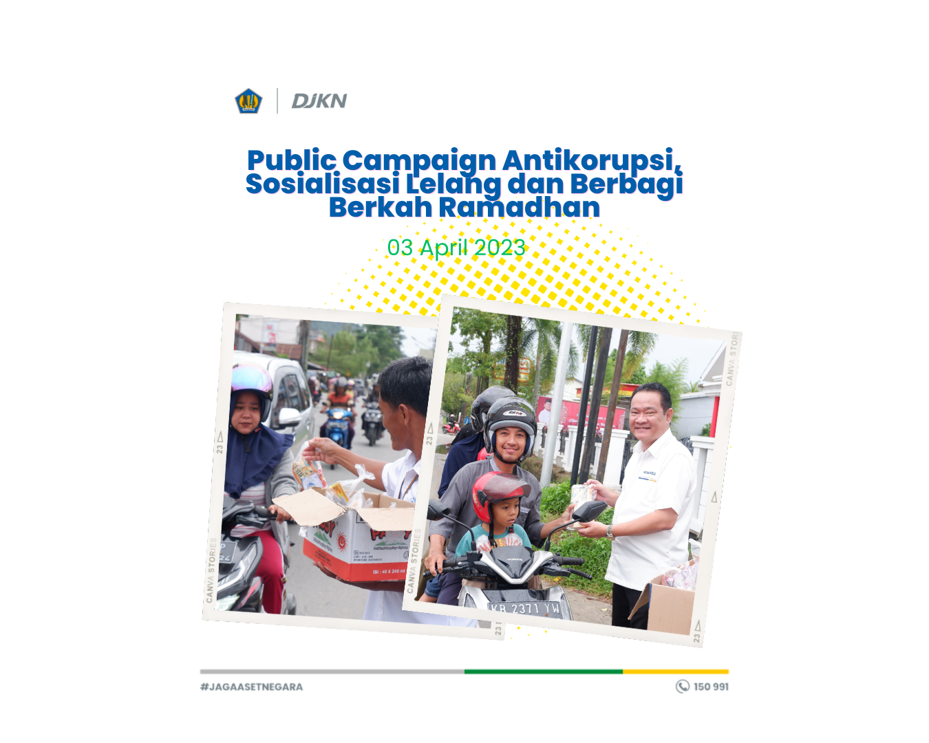 Public Campaign Antikorupsi, Sosialisasi Lelang dan Berbagi Berkah Ramadhan