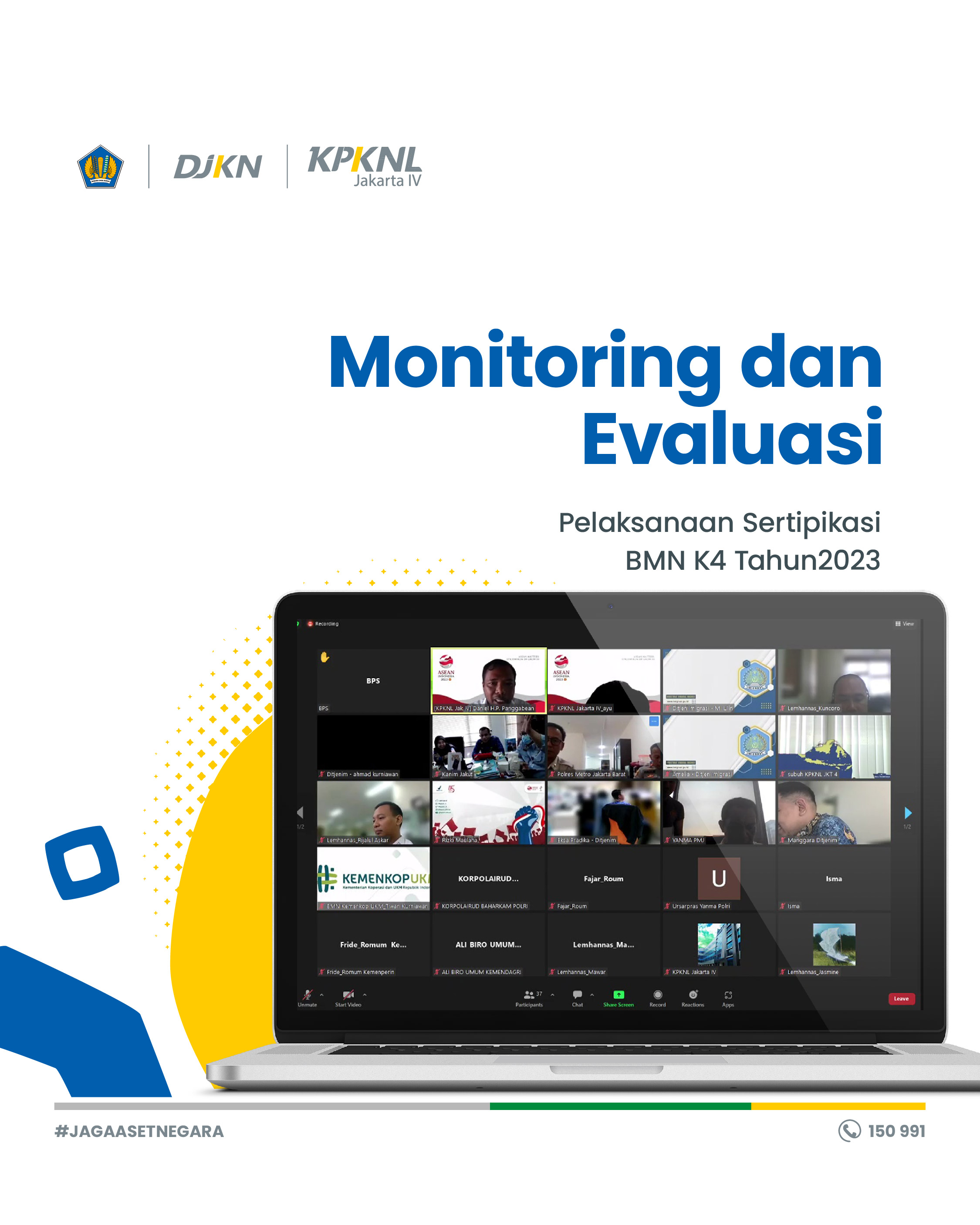 Monitoring - Evaluasi Proses Sertipikasi BMN K1-K4 di Triwulan 2 2023