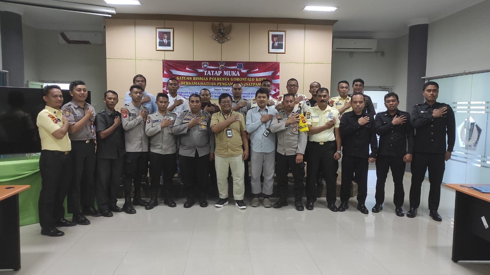 Polresta Gorontalo Lakukan Pembinaan Satpam pada KPKNL Gorontalo