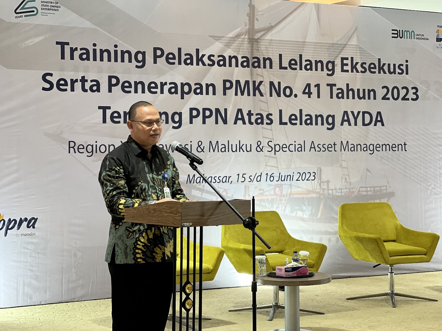 Sharing Session Kanwil DJKN Sulseltrabar Bersama Bank Mandiri, Dorong Peningkatan Produktivitas Lelang 