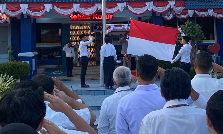 Peringati 78 Tahun Indonesia Merdeka, Kemenkeu Babel Gelar Upacara Bendera