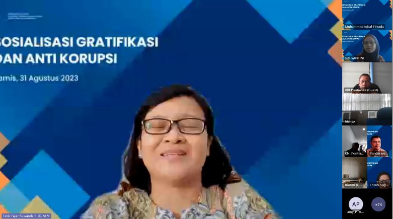 Dukung Kegiatan Pencegahan Gratifikasi dan Anti Korupsi, Kanwil DJKN Kalbar Selenggarakan Sosialisasi
