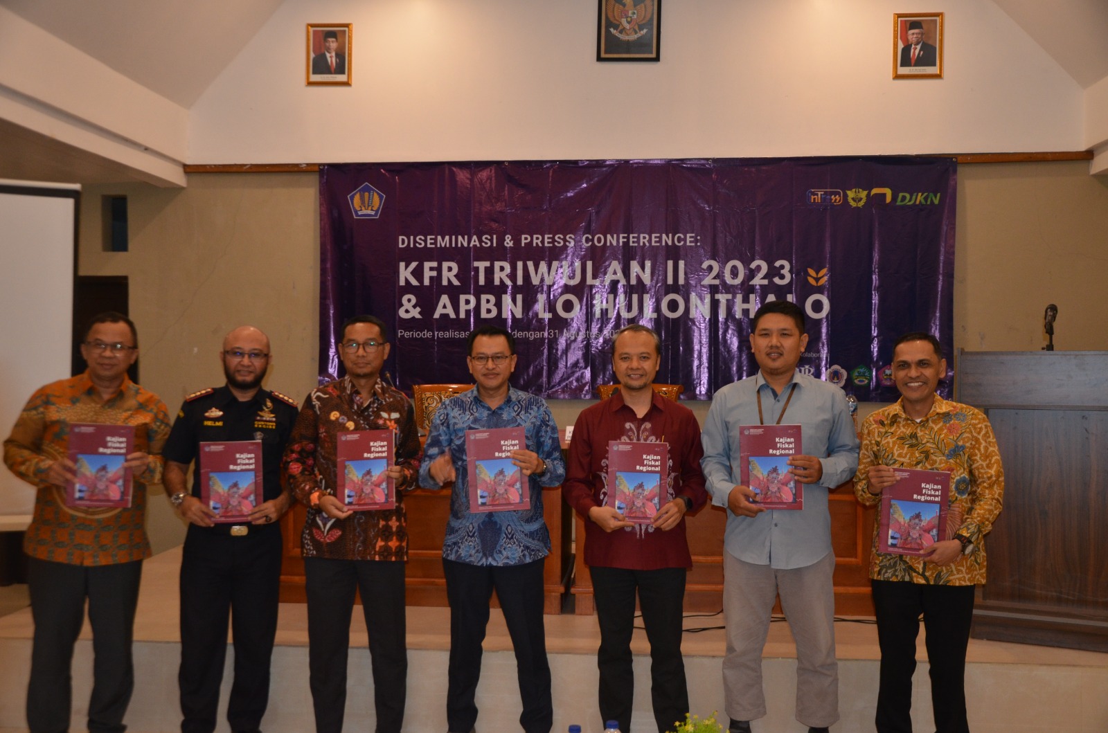 KPKNL Gorontalo Hadiri Diseminasi Kajian Fiskal Regional Triwulan II Tahun 2023 dan Konferensi Pers APBN Lo Holunthalo