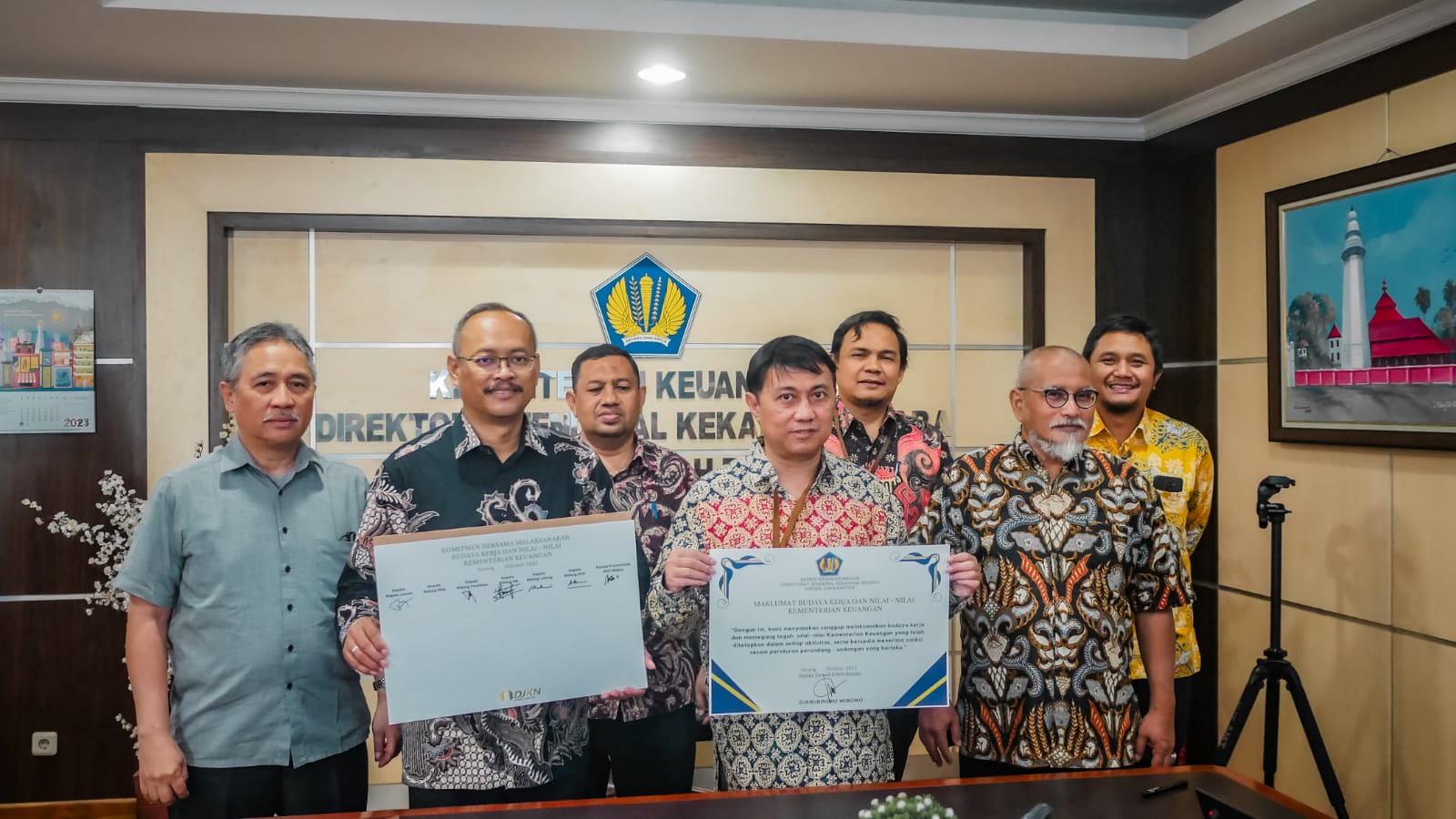 Penandatanganan Maklumat Budaya Kerja dan Nilai-Nilai Kementerian Keuangan Demi Mewujudkan Semangat Melayani Lebih Baik