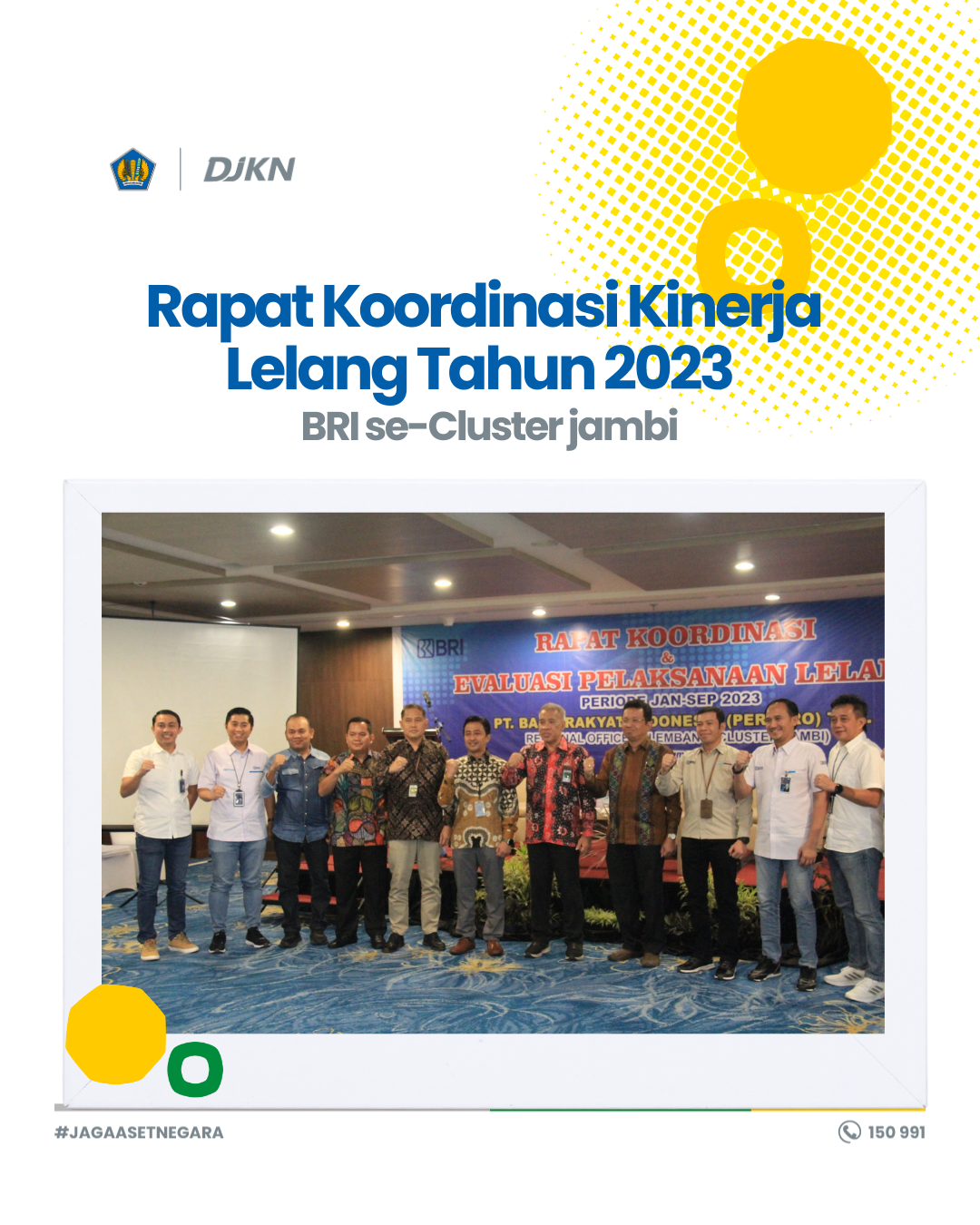 Rapat Koordinas Kinerja Lelang Triwulan III PT BRI KC Jambi dan KPKNL Jambi